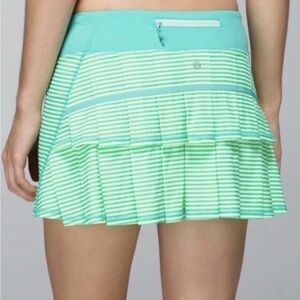 lululemon athletica Mint Green Striped Tennis Skort